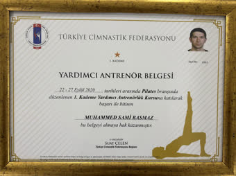 Türkiye Cimnastik Federasyonu 1. Kademe Pilates Yardımcı Antrenörlük Belgesi, Muhammed Sami Basmaz, Eylül 2020